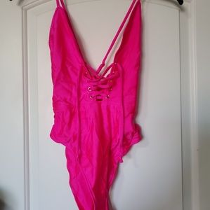 Hot pink swimsuit